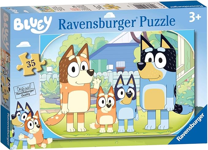 Ravensburger Bluey 35 Piece Jigsaw Puzzle for Kids Age 3 Years Up - Educational Toddler Toys, 26,4 x 18,1 x 0,2 cm