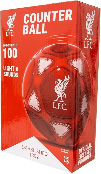 Smart Ball Liverpool Counter Ball For keepie uppies, SBCB1BNP-LFC Football, Comes With lights and Sounds, Red & White, One Size