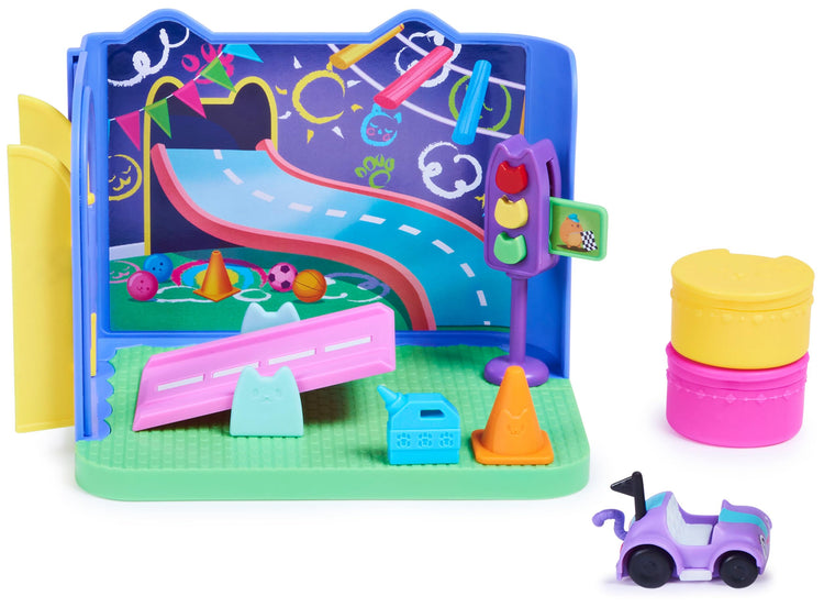 Gabby’s Dollhouse, Carlita Purr-ific Play Room with Carlita Toy Car, Accessories, Furniture and Dollhouse Deliveries, Kids’ Toys for Ages 3 and up