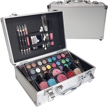 BCT-Kosmetik 52 Piece Vanity Case Make Up Set Storage Box Beauty Cosmetic Gift Travel Make Up Carry Box Christmas