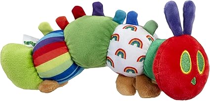 Rainbow Designs Tiny & Very Hungry Caterpillar My First Soft Toy - Colourful Rainbow Soft Stuffed Animal - Enchanting Newborn Baby Gift Based on Eric Carle's Book