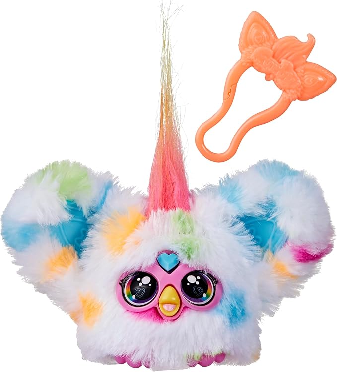 Furby Furblets Loo-Lay Mini Electronic Plush Toy, White, Orange