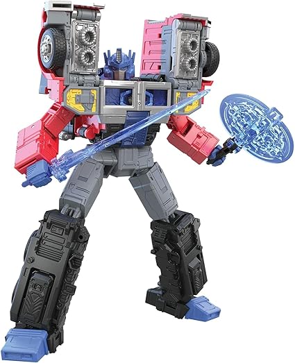 Transformers Toys Generations Legacy Series Leader G2 Universe Laser Optimus Prime Action Figure - Kids Ages 8 and Up,