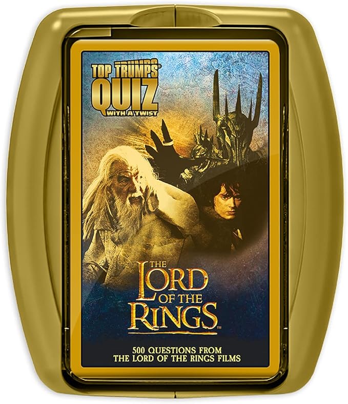 Top Trumps Lord of the Rings Quiz Game, 500 questions based on the films, gather your Fellowship battle through Middle Earth to make Frodo and Gandalf proud, makes a great gift for ages 8 plus