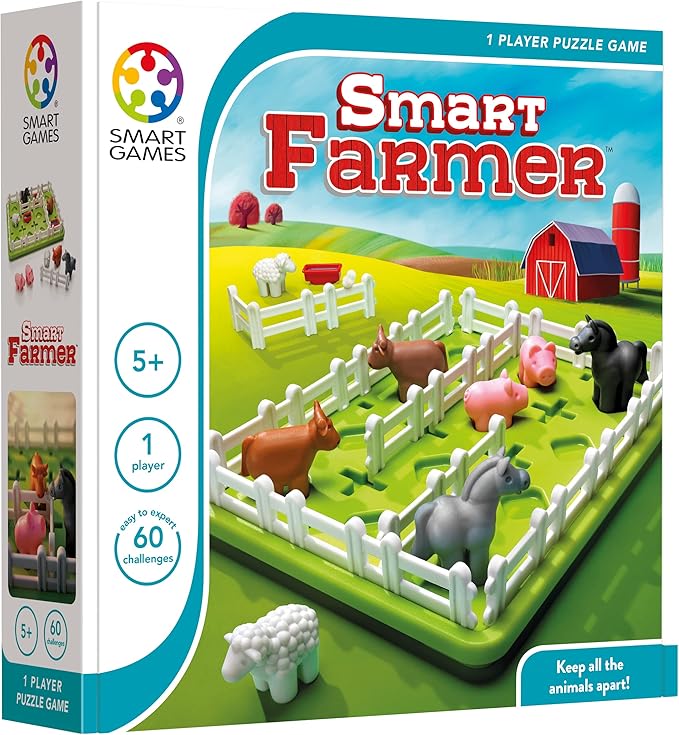 smart games - Smart Farmer, Puzzle Game with 60 Challenges, 4+ Years