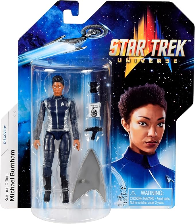 BANDAI Star Trek Figure Commander Michael Burnham | 5'' Michael Burnham Star Trek Discovery Action Figure | Star Trek Discovery Toy Articulated Figure | Star Trek Gifts And Star Trek Merchandise