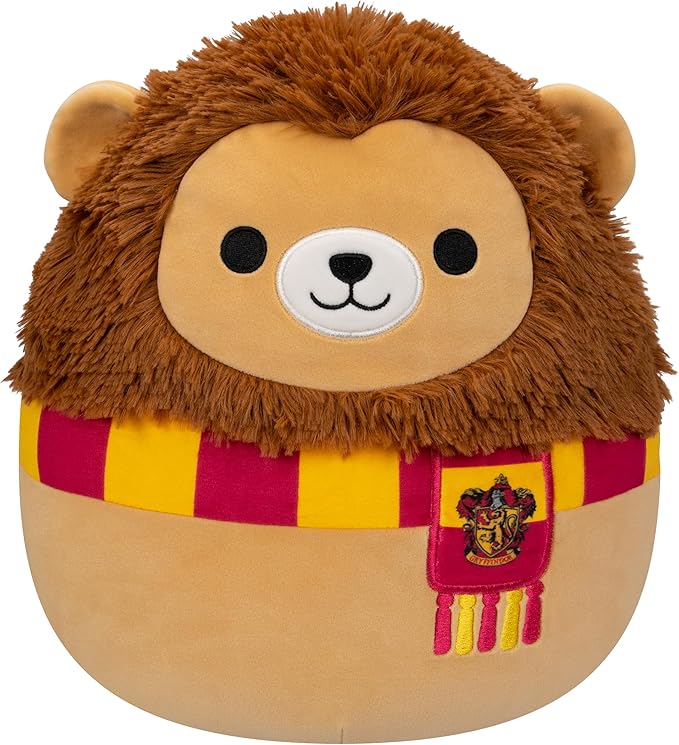 Squishmallows SQWB00017 Harry Potter 10-Inch Gryffindor Lion Medium-Sized Ultrasoft Official Jazwares Plush, Brown