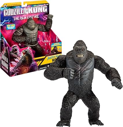 Godzilla x Kong: The New Empire, 7-Inch Authentic Battle Roar Kong Action Figure Toy, Iconic Collectable Movie Character in Unique Limited Edition Packaging, Toy Suitable for Ages 4 Years+