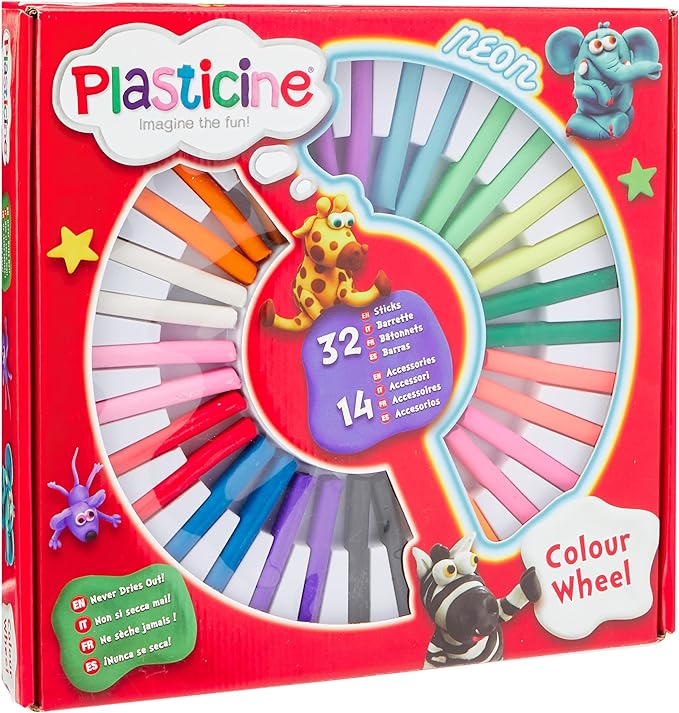 Plasticine Colour Wheel, Arts and Crafts, Clay and Dough, Modelling Clay, for Kids Aged 3 and Up