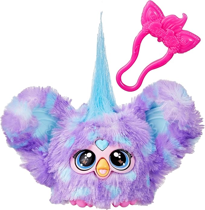 Furby Furblets Groo-Vee Mini Electronic Plush Toy, Purple and Blue