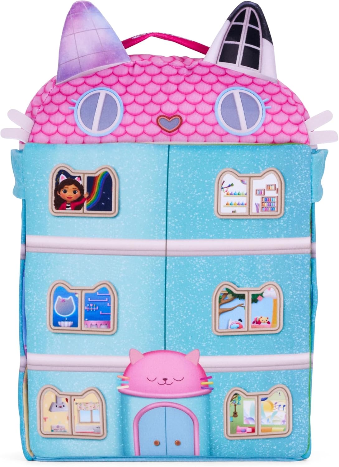 Posh Paws Gabby's Dollhouse 15" / 38cm Plush Dollhouse Playset with 2x Mini Squishy Cats