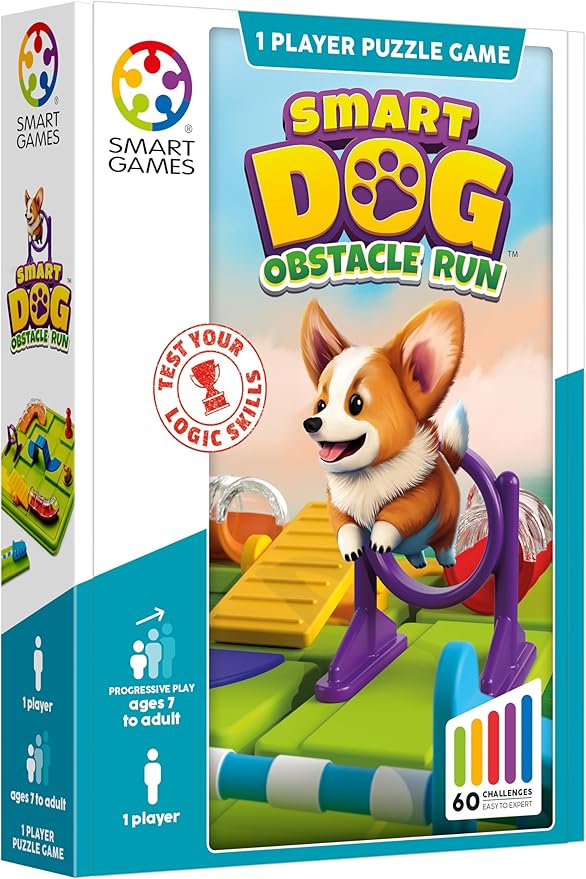 SmartGames - Smart Dog, Puzzle Game with 60 Challenges, Ages 7+