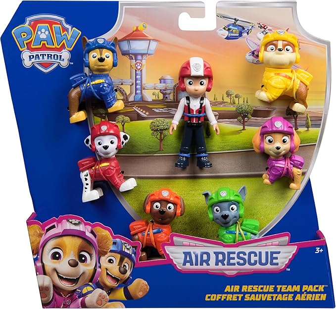 Paw Patrol: Air Rescue Toy Figures Gift Pack, with 7 Collectible Action Figures, Kids’ Toys for Boys & Girls Aged 3 and up