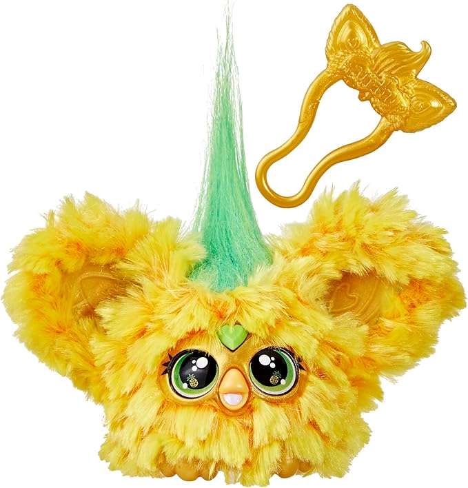 Furby Furblets Hoo-Lah Mini Electronic Plush Toy, Yellow and Green