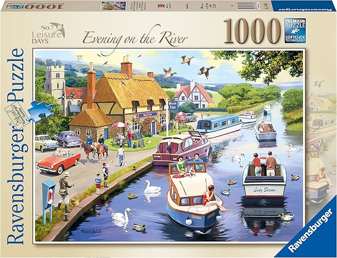 Ravensburger Leisure Days No.7 Evening on the River 1000 Piece Jigsaw Puzzles for Adults and Kids Age 12 Years Up