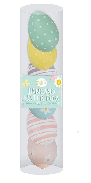 Hanging Printed Easter Eggs 6pk