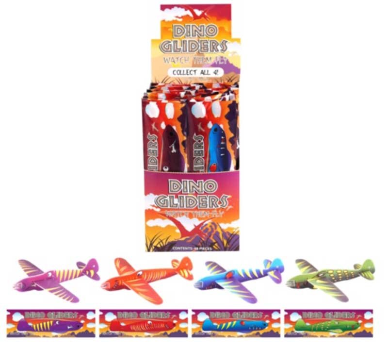 DINOSAUR GLIDERS 17CM ASSORTED